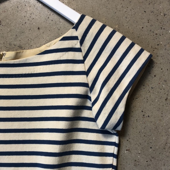 Rochas PS/12 Blue and Ivory Striped Short-Sleeve Shift Dress - Picture 3 of 8